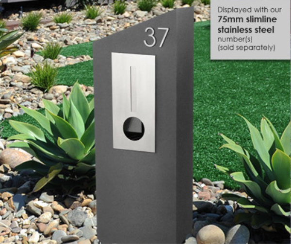 Barcelona Concrete Reinforced Pillar Letterbox